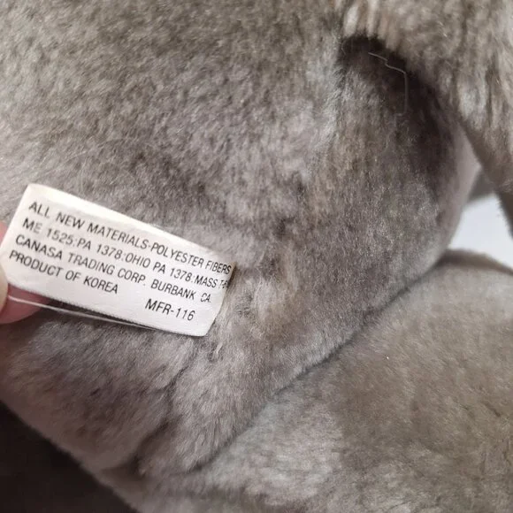 Disney Bianca Plush Mouse Purple Bow 16" Vintage 80s Made in Korea - Picture 3 of 16